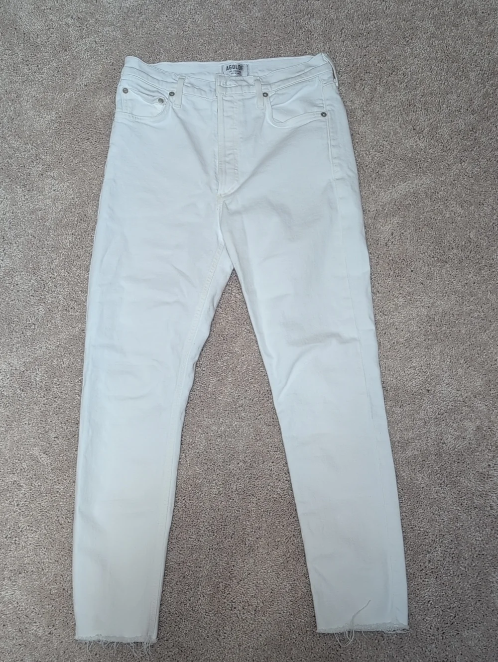 AGOLDE Slim Straight Jeans in White